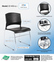 Boss Black Stack Chair With Chrome Frame 5 Pcs Pack (B1400-BK-5)