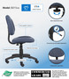 Boss Blue  Deluxe Posture Chair (B315-BE)