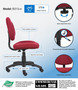 Boss Burgundy  Deluxe Posture Chair (B315-BY)