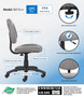 Boss Grey  Deluxe Posture Chair (B315-GY)
