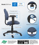 Boss Blue  Deluxe Posture Chair W/ Adjustable Arms (B316-BE)