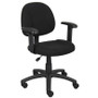 Boss Black  Deluxe Posture Chair W/ Adjustable Arms (B316-BK)