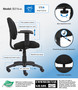 Boss Black  Deluxe Posture Chair W/ Adjustable Arms (B316-BK)