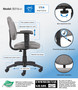 Boss Grey  Deluxe Posture Chair W/ Adjustable Arms (B316-GY)