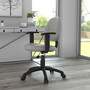 Boss Grey  Deluxe Posture Chair W/ Adjustable Arms (B316-GY)