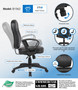 Boss Black Leather Task Chair W/ Loop Arms (B1562)