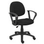 Boss Black  Deluxe Posture Chair W/ Loop Arms (B317-BK)