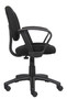 Boss Black  Deluxe Posture Chair W/ Loop Arms (B317-BK)