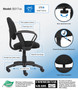 Boss Black  Deluxe Posture Chair W/ Loop Arms (B317-BK)