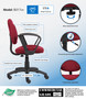 Boss Burgundy  Deluxe Posture Chair W/ Loop Arms (B317-BY)