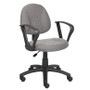 Boss Grey  Deluxe Posture Chair W/ Loop Arms (B317-GY)
