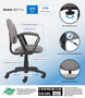 Boss Grey  Deluxe Posture Chair W/ Loop Arms (B317-GY)