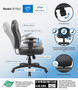 Boss Black Leather Task Chair W/ Adjustable Arms (B1563)