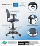 Boss Drafting Stool (B315-Be) W/Footring And Adjustable Arms (B1616-BE)