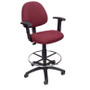 Boss Drafting Stool (B315-By) W/Footring And Adjustable Arms (B1616-BY)