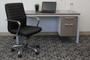Boss Retro Task Chair with Chrome Fixed Arms (B436C-CP)