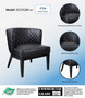 Boss Ava Quilted guest, accent or dining chair - Black (B529QBK-BK)
