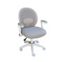 Boss Grey Mesh, Flip Arm, Task Chair, White Frame (B676WT-GY)