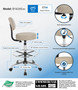 Boss Caressoft Medical/Drafting Stool W/ Back Cushion (B16245-BG)