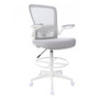 Boss Grey Mesh, Flip Arm, Stool (B16366WT-GY)