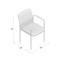 Boss Stackable Mesh Guest Chair - Grey (B6909-GY)