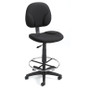 Boss Black Fabric Drafting Stools W/Footring (B1690-BK)