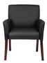 Boss Box Arm guest, accent or dining chair W/Mahogany Finish (B619)