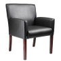 Boss Box Arm guest, accent or dining chair W/Mahogany Finish (B629M)