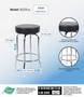 29" Chrome/Black Stool (B229-BK)