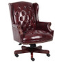 Boss Wingback Traditional Chair In Burgundy (B800-BY)