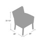 Boss Box Arm guest, accent or dining chair W/Black Base (B639-BK)