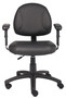 Boss Black Posture Chair W/ Adjustable Arms (B306)