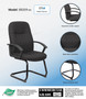 Boss Mid Back Fabric Guest Chair In Black (B8309-BK)