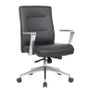 Boss Modern Conference Chair with Aluminum Arm & Base (B8886AL-AMBK)