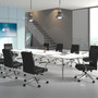 Boss Modern Conference Chair with Aluminum Arm & Base (B8886AL-AMBK)