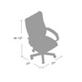 Boss High Back Executive Wood Finished Chair, Grey (B8991-GY)