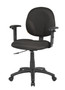 Boss Diamond Task Chair In Black W/ Adjustable Arms (B9091-BK)