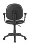 Boss Diamond Task Chair In Black Antimicrobial Vinyl W/ Adjustable Arms (B9091-CS)