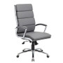 Boss Executive CaressoftPlus Chair with Metal Chrome Finish (B9471-GY)