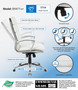 Boss Executive CaressoftPlus Chair with Metal Chrome Finish (B9471-WT)