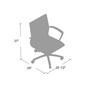 Boss Executive CaressoftPlus Chair with Metal Chrome Finish - Mid Back (B9476-BK)