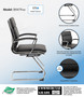 Boss Executive CaressoftPlus Chair with Metal Chrome Finish - Guest Chair (B9479-BK)