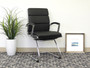 Boss Executive CaressoftPlus Chair with Metal Chrome Finish - Guest Chair (B9479-BK)