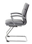Boss Executive CaressoftPlus Chair with Metal Chrome Finish - Guest Chair (B9479-GY)