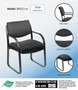 Boss Black Fabric Guest Chair (B9521-BK)