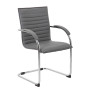 Boss Chrome Frame, Grey Vinyl Side Chair, 2 pack (B9536-GY-2)