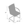 Boss Chrome Frame, Grey Vinyl Side Chair, 2 pack (B9536-GY-2)
