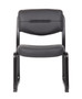 Boss Leather Sled Base Side Chair (B9539)