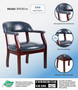 Boss Captain's guest, accent or dining chair in Blue Vinyl (B9540-BE)