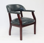 Boss Captain's guest, accent or dining chair in Blue Vinyl (B9540-BE)